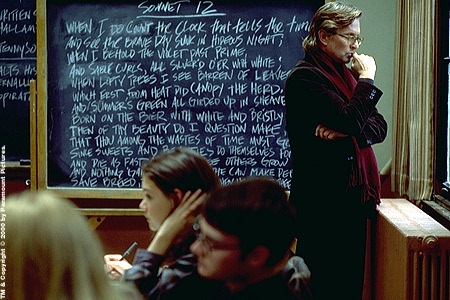 professor and students in classroom from Wonder Boys movie