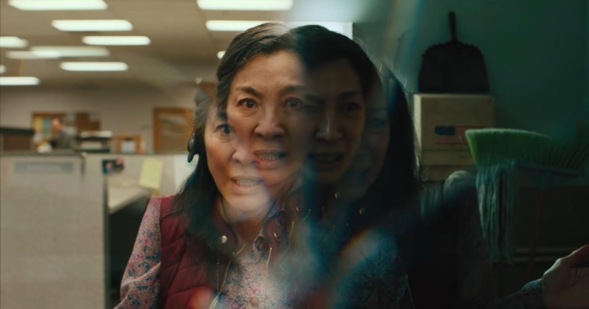 Still of Michelle Yeoh from "Everything Everywhere" film for UC Berkeley Film 193 course